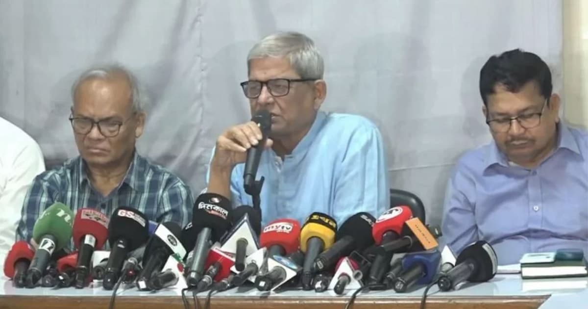 জামায়াত কখনও সুস্থ চিন্তা করতে পারে না: মির্জা ফখরুল