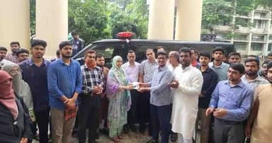 জরুরি স্বাস্থ‍্যসেবায় শিক্ষার্থীদের জন্য জকসুর অ্যাম্বুলেন্স উপহার
