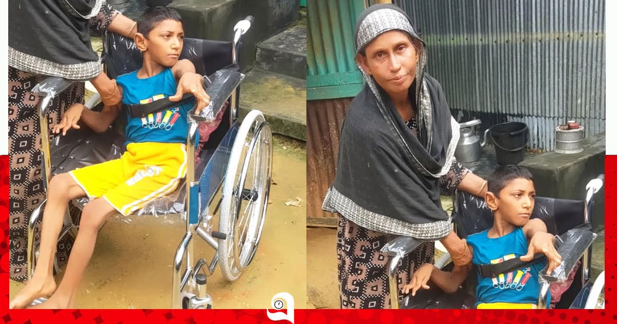 হুইলচেয়ার পেয়ে নতুন স্বপ্নে পথচলা, পাশে দীঘিনালা জোন