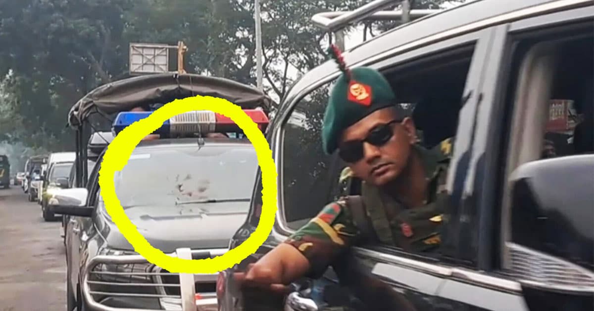 প্রধানমন্ত্রীর গাড়িবহরে ইটের টুকরা, তদন্তে পুলিশ