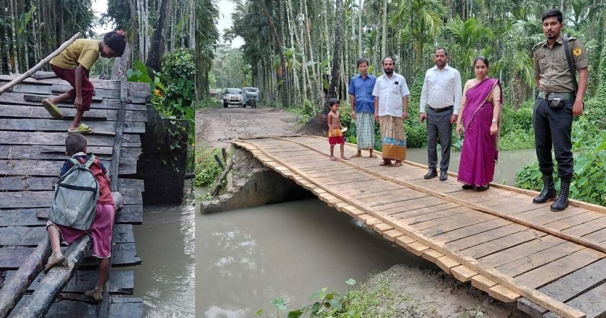 মঠবাড়িয়ায় তিন দিনের মধ্যে ভাঙা কালভার্ট সংস্কার