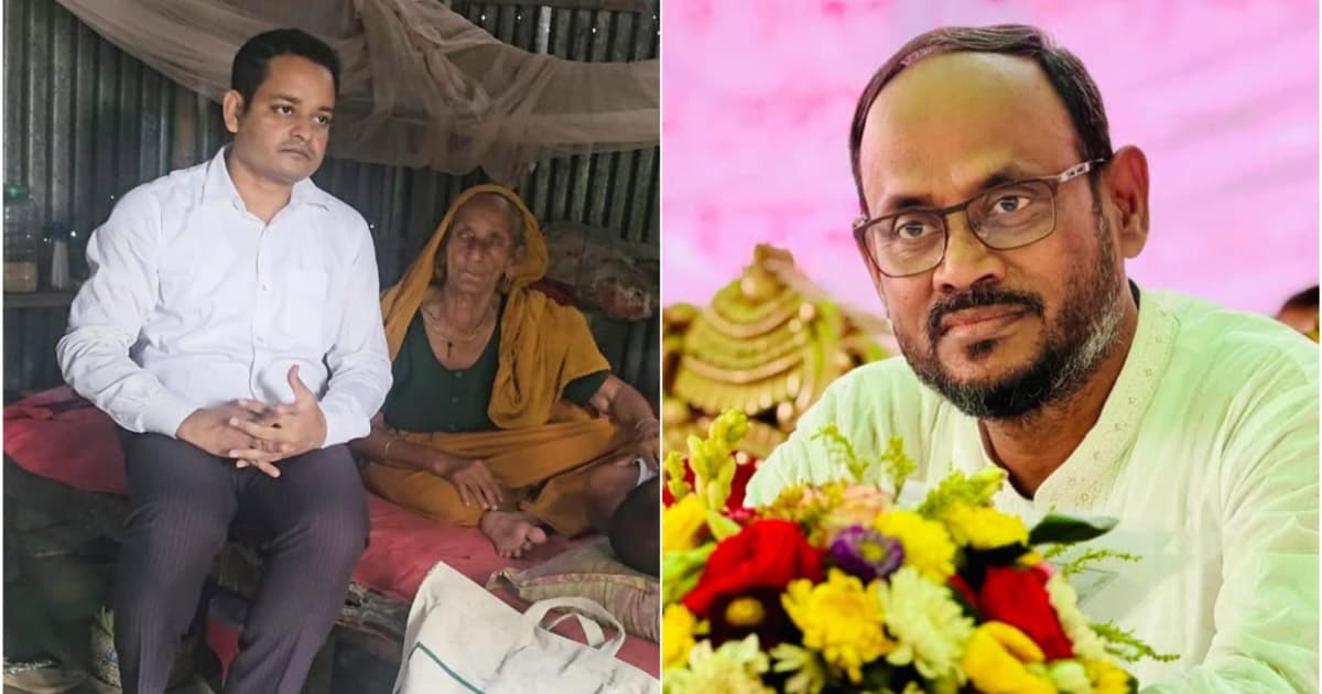 অসহায় বৃদ্ধা জয়গুনের পাশে দাঁড়ালেন প্রতিমন্ত্রী টুকু