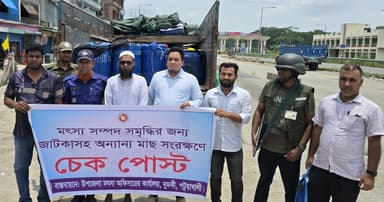 দুমকিতে ২০ লাখ টাকার অবৈধ চিংড়ির রেনু জব্দ