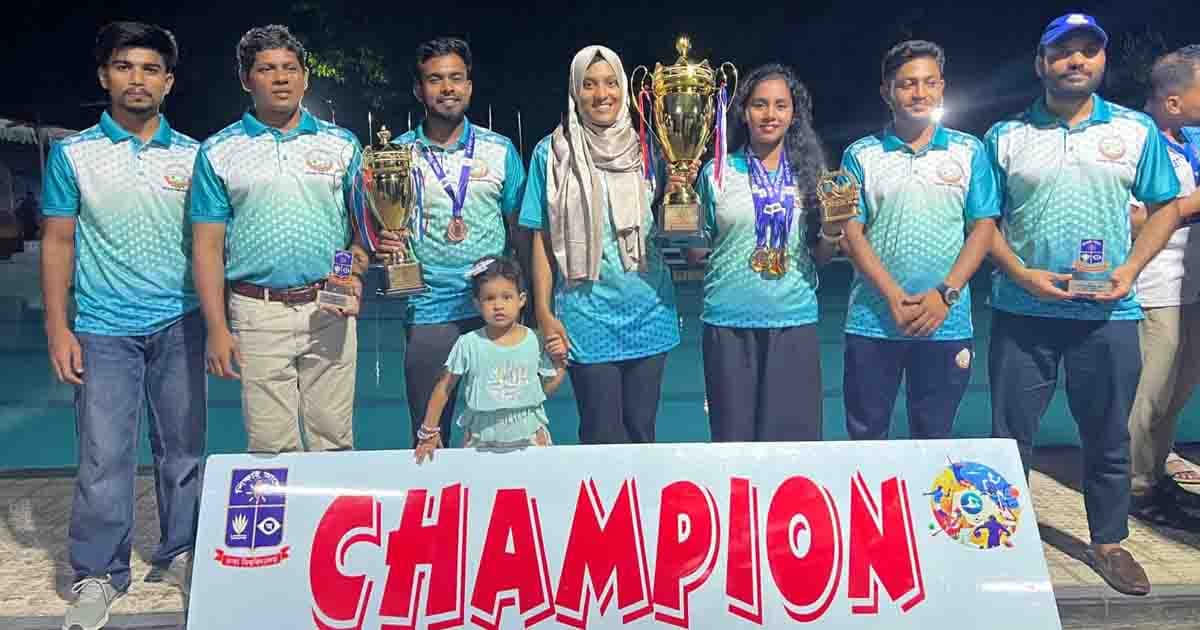নেই সুইমিংপুল, তবুও সাঁতারে যবিপ্রবির ছাত্রীদের দাপট