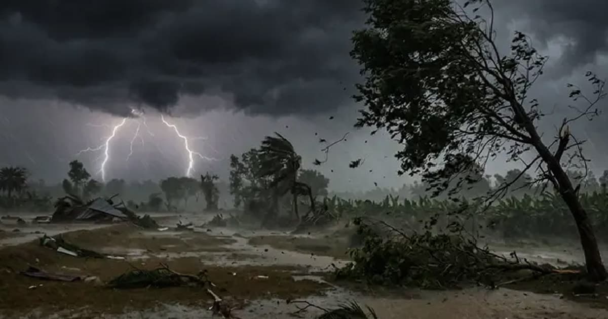 ৬০ কিমি বেগে ঝড়ের পূর্বাভাসি
