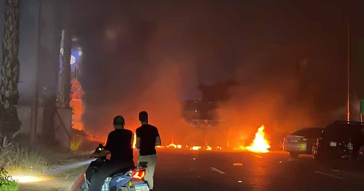 ইসরাইল-লেবানন চুক্তির প্রতিবাদে বৈরুতে বিক্ষোভ