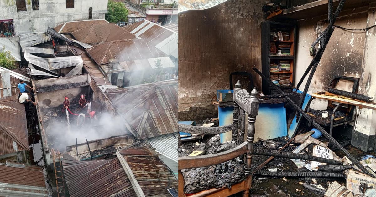 তাড়াশে অগ্নিকাণ্ডে পুরে ছাই ‘সমকাল পত্রিকা’ অফিস