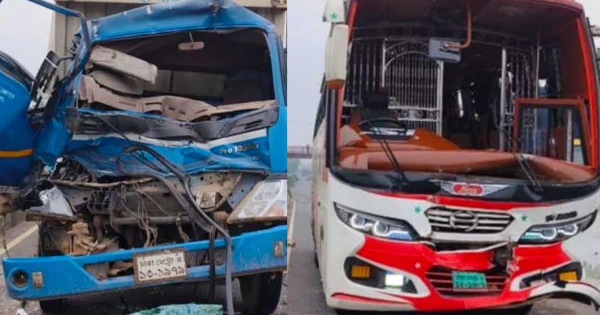 ট্রাকের পেছনে পিকআপের ধাক্কা, বাসের সংঘর্ষে চালক নিহত