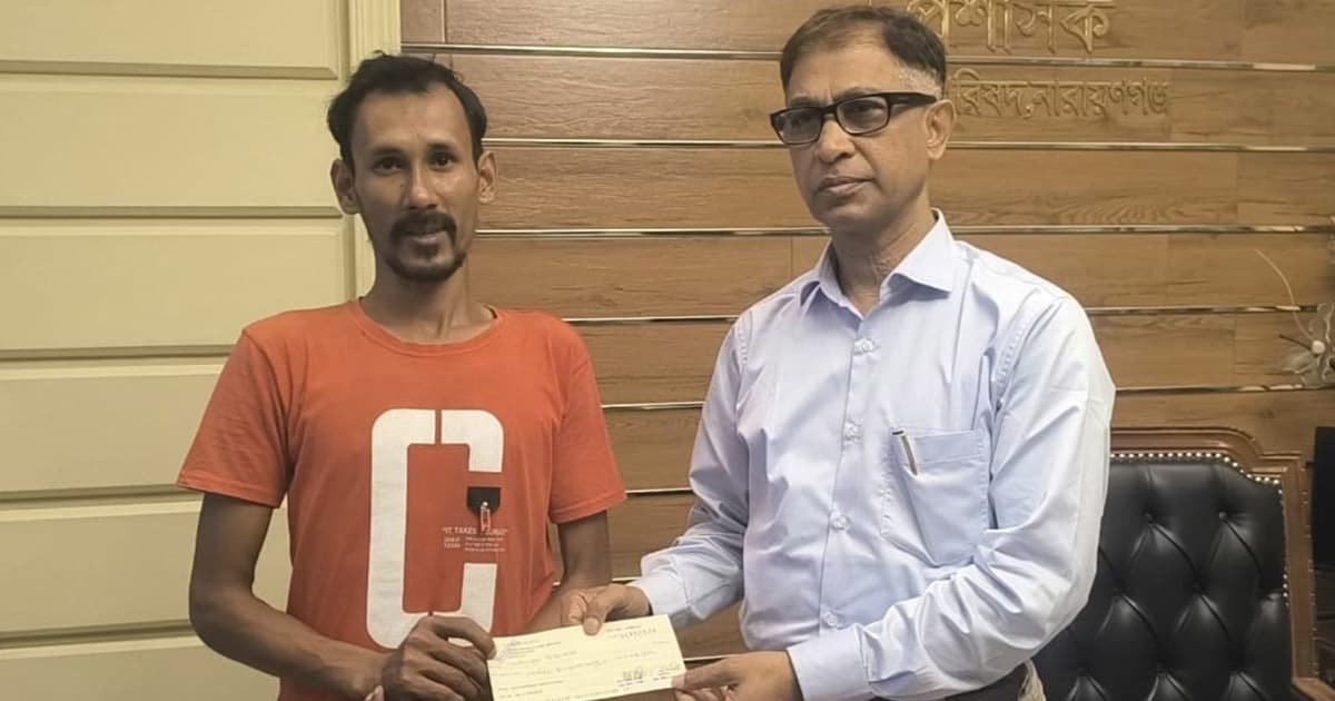 গণঅভ্যুত্থানে গুলিবিদ্ধ সাহালম পেলেন আর্থিক অনুদান