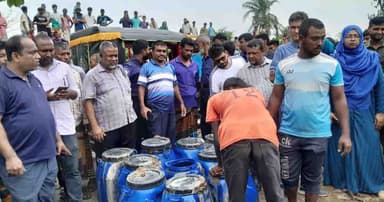 ভেজাল দুধ তৈরির কারখানায় অভিযান , ২ জনের কারাদণ্ড