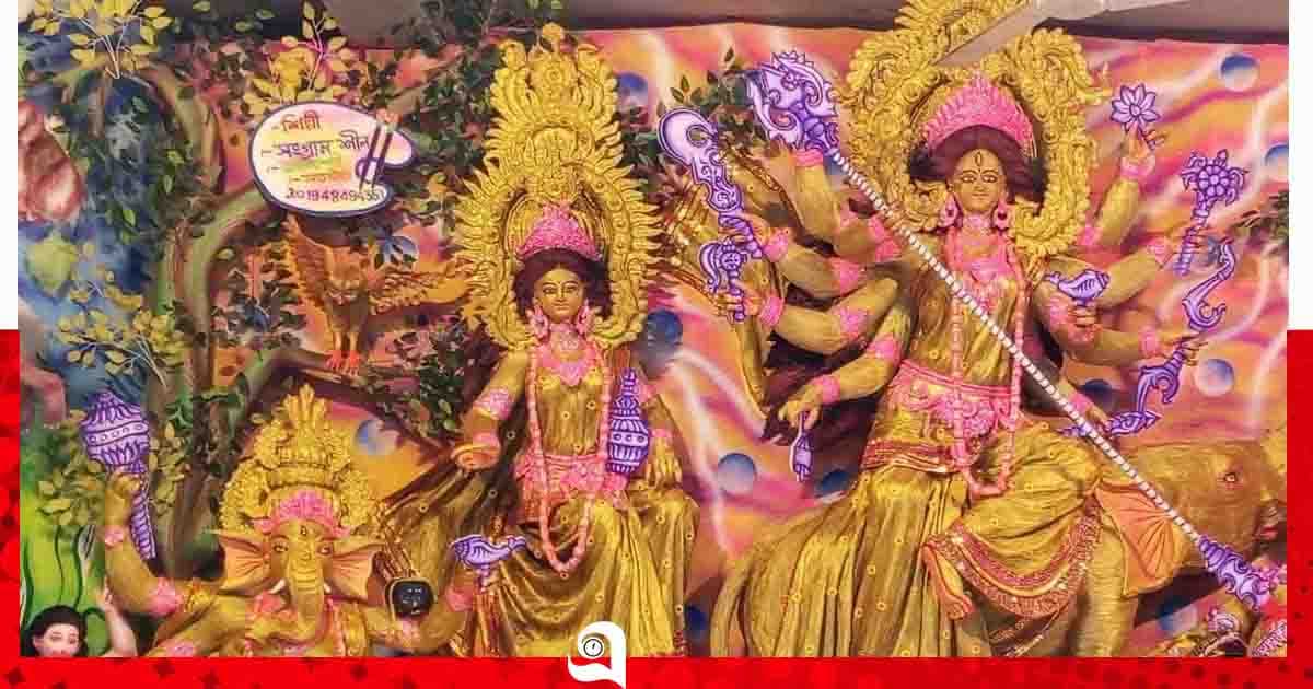 শ্যামনগরে বর্ণিল আয়োজনে ৭১টি মণ্ডপে দুর্গোৎসব শুরু