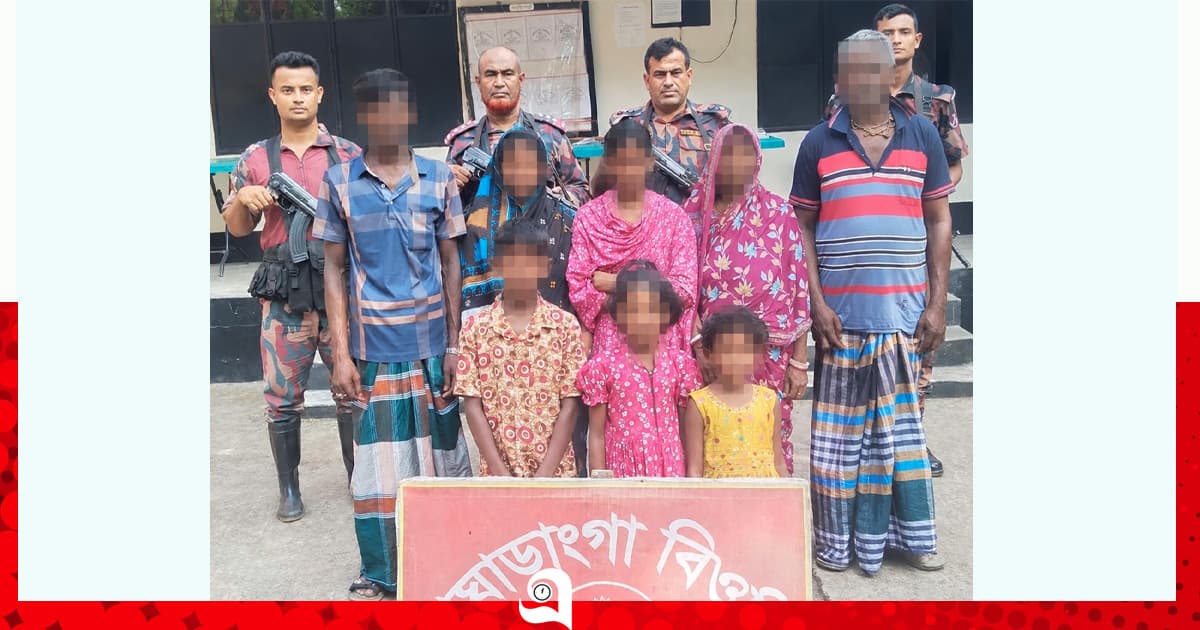 অবৈধভাবে ভারত যাওয়ার চেষ্টা, নারী শিশুসহ আটক ৮