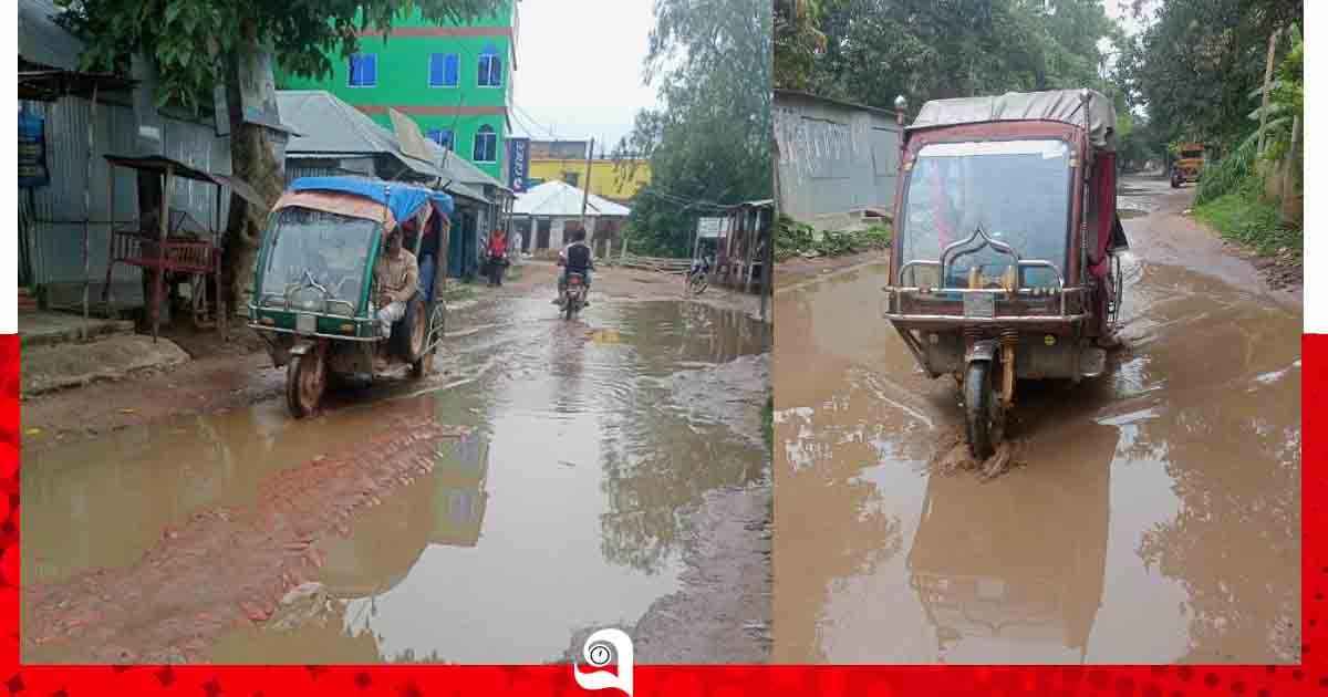 চলাচলের অনুপযোগী ভাঙ্গুড়া-নওগাঁ সড়ক