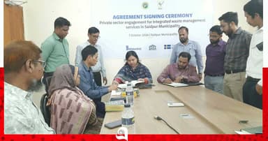 সৈয়দপুরে বর্জ্য ব্যবস্থাপনায় ইজারা চুক্তি