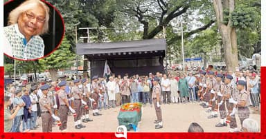 শহীদ মিনারে শত মানুষের শ্রদ্ধায় আখতার হুসেনকে বিদায়
