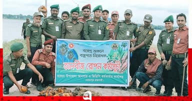 মোহনপুরে বজ্রপাতের ঝুঁকি কমাতে তালবীজ রোপণ